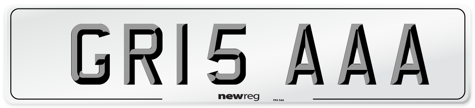 GR15 AAA Number Plate from New Reg